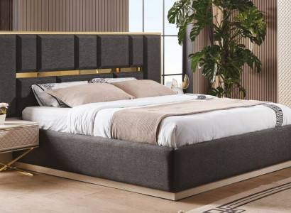 Elegant bedroom set of 3 pieces modern luxurious furniture beige colors